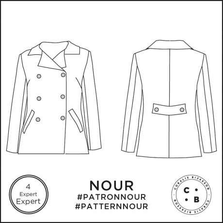Patron Coralie Bijasson Nour caban 34/48
