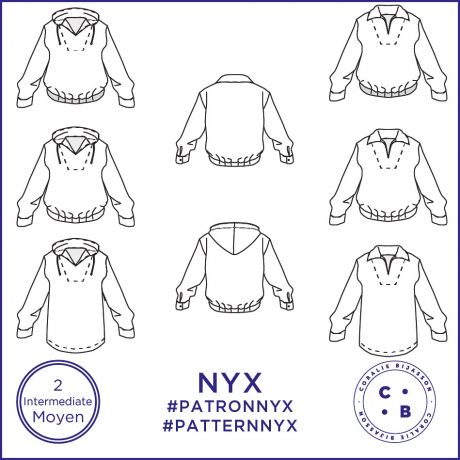 Patron Coralie Bijasson Nyx vareuse s/3xl