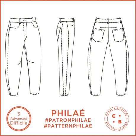Patron Coralie Bijasson Philae pantalon 34/56