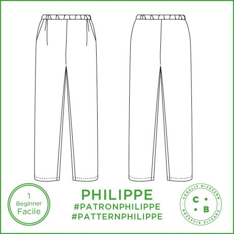 Patron Coralie Bijasson Philippe pantalon 34/56