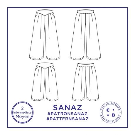 Patron Coralie Bijasson Sanaz jupe culotte t34/56