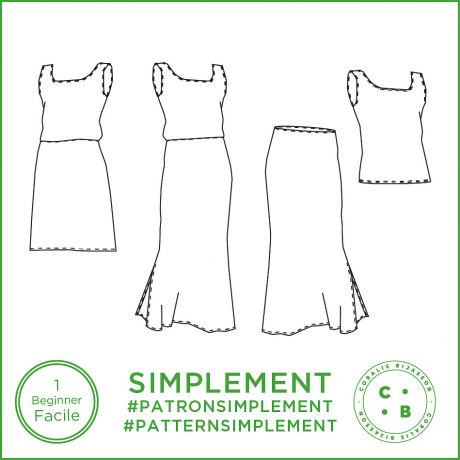 Patron Coralie Bijasson Simplement top jupe 34/56