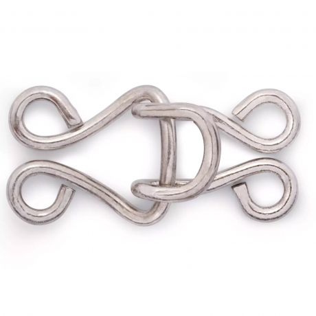 Agrafe et porte corset n�13 laiton argent� -carton 1000