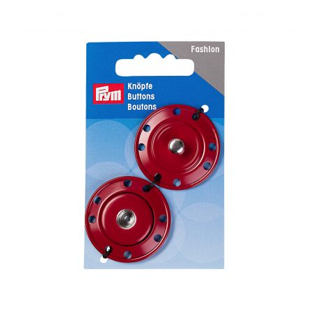 Boutons pression  coudre 35mm rouge fonce