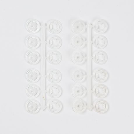 Pression plastique transparent 15mm x12