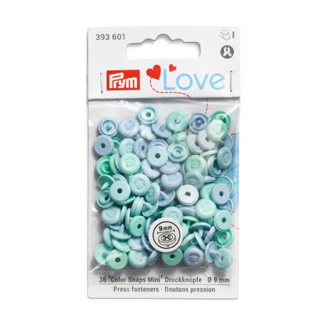 Prym love boutons pression color snaps bleu