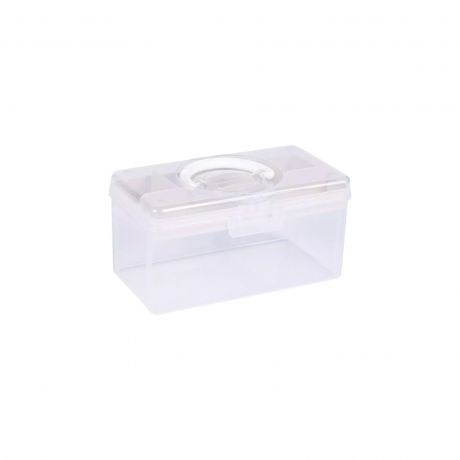 Bo�te plastique de rangement taille M cr�me