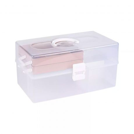 Bo�te plastique de rangement taille L beige