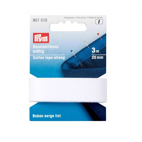 Ruban serg� de coton 15mm bleu marine x30m