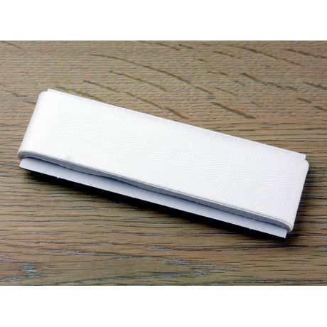 Ruban serg� de coton 20mm blanc x30m