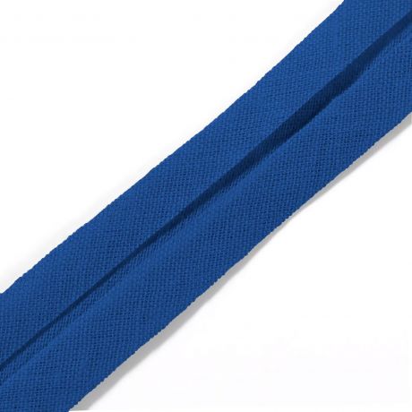 Biais coton 40/20mm bleu royal(3,5m)