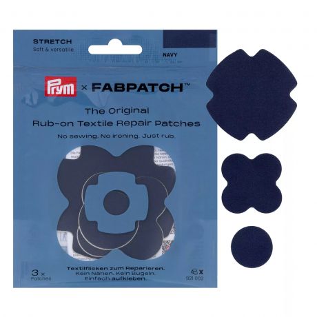 Patch autocollant STRETCH marine, 3pc
