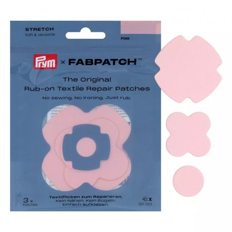 Patch autocollant STRETCH rose, 3pc