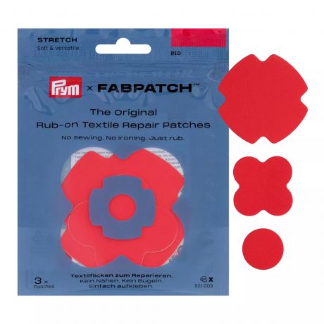 Patch autocollant STRETCH rouge, 3pc