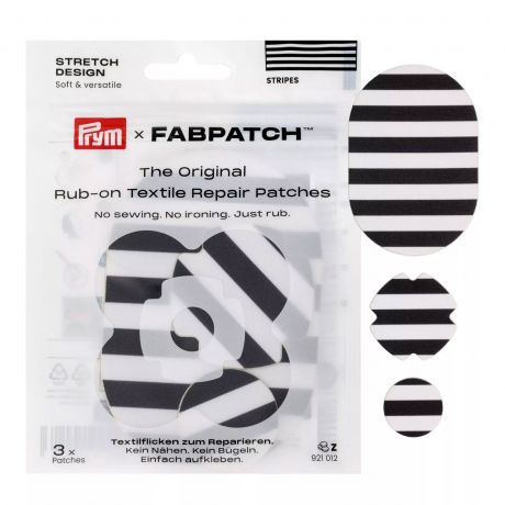 Patch autocollant STRETCH Rayures, 3pc