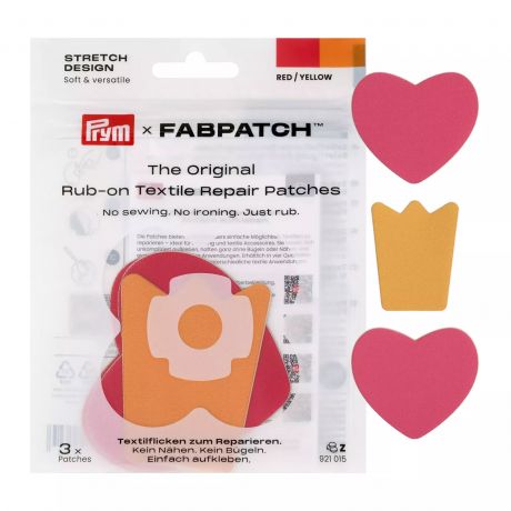 Patch autocollant STRETCH couronne c�ur, 3pc