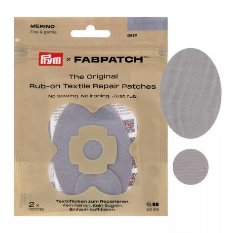 Patch autocollant MERINOS gris clair, 2pc