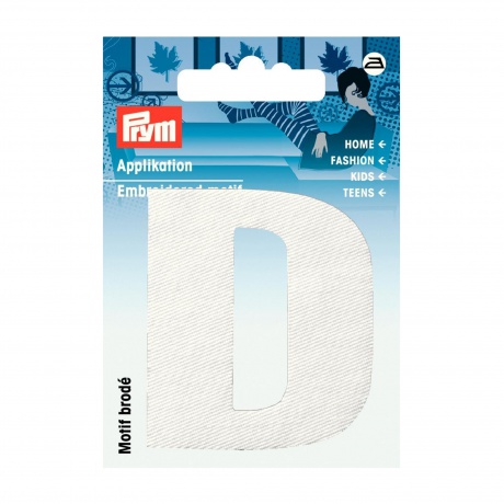 Thermocollant brod lettre : D blanc