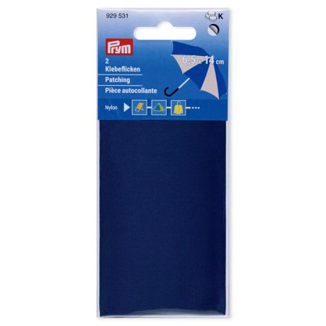 Pice autocollante nylon 6,5x14cm bleu moyen