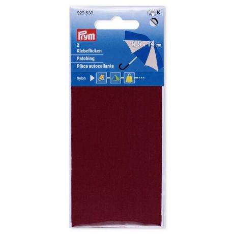 Pice autocollante nylon 6,5x14cm rouge bdx