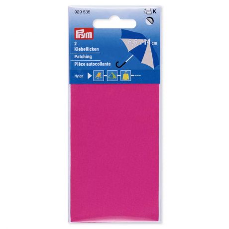 Pice autocollante nylon 6,5x14cm rose vif