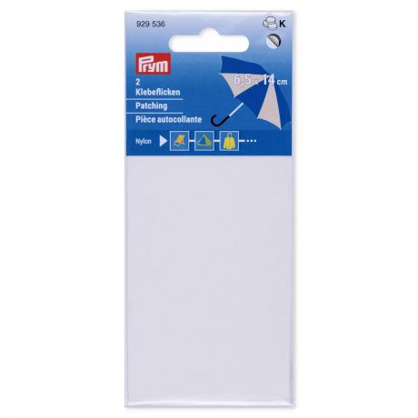 Pice autocollante nylon 6,5x14cm cru