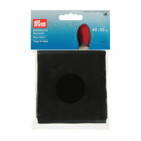 Tissu de base pour espadrille 40x55 cm noir