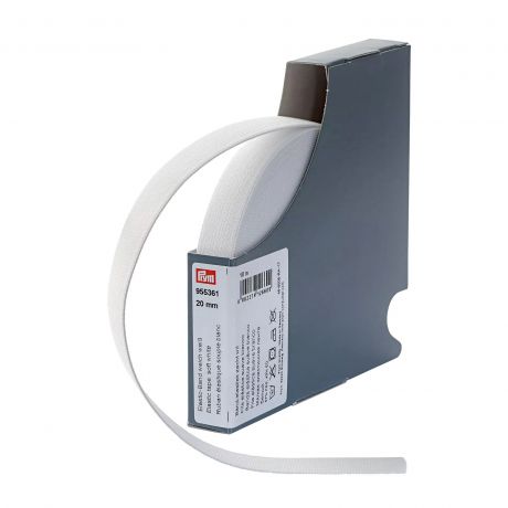 Ruban �lastique souple 20mm blanc