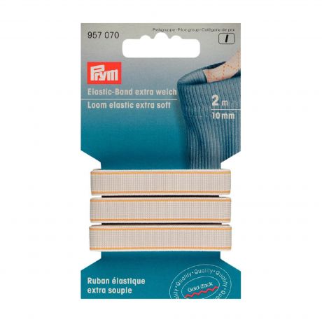 Ruban �lastique 10mm blanc x2m