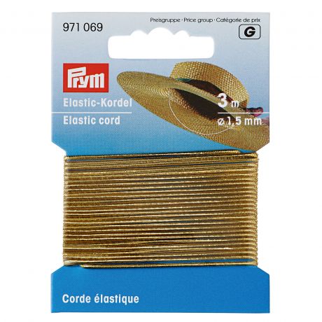 Corde lastique 1,5mm or (3m)