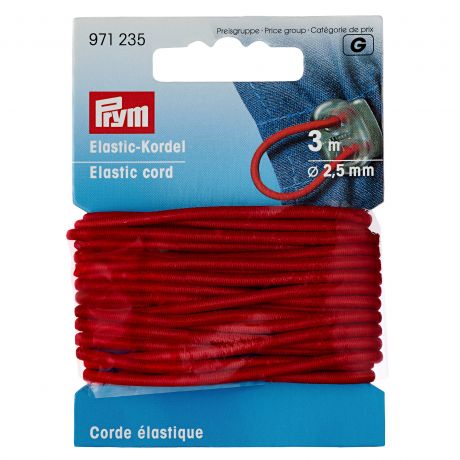 Corde elastique 2,5mm rouge
