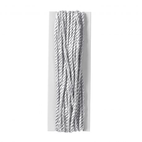 Cordelire satine 3mm argent x 4 mtres