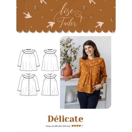 Patron Lise Tailor blouse delicate t34/52