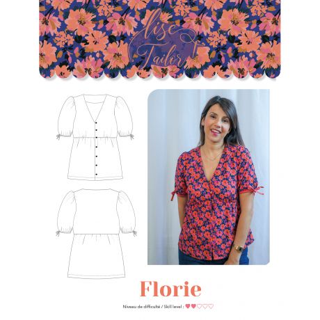 Patron Lise Tailor blouse florie t34/52