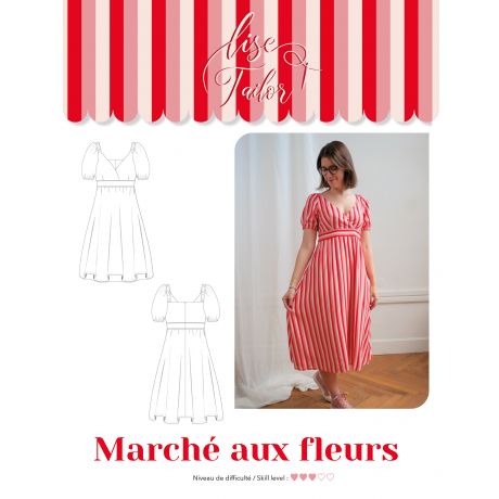 Patron Lise Tailor robe marche aux fleurs t34/52