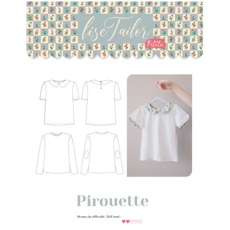 Patron Lise Tailor t-shirt pirouette t2/12ans