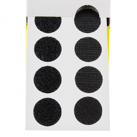 Pastille Velcro adhsive 19mm noir x200u