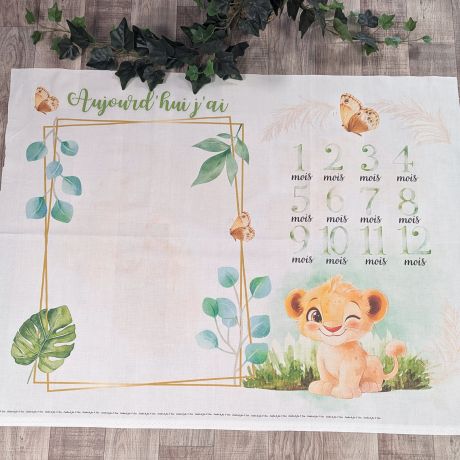 Tissu de L'atelier de Jess & Caro panneau couverture anniversaire l�o