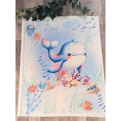 Tissu de L'atelier de Jess & Caro panneau couverture motif XL moana