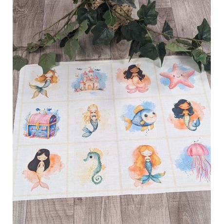 Tissu de L'atelier de Jess & Caro panneau lingette thalie
