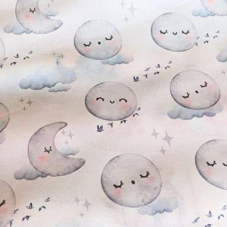 Tissu de L'atelier de Jess & Caro coton imprim - moon