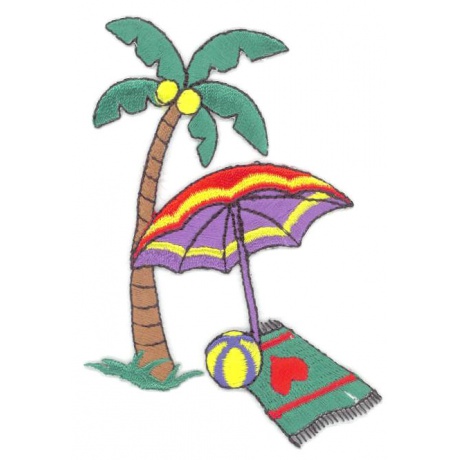 Thermocollant x2 : palmier parasol 10 x 7