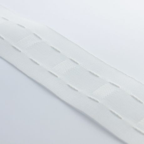 Ruban fronceur 1 poche 40mm blanc