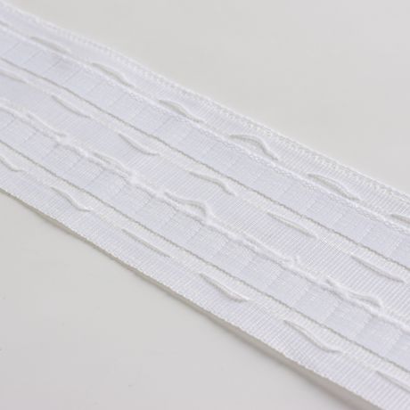 Ruban fronceur rupli double poche blanc