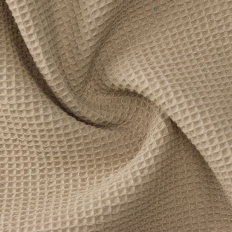 Tissu nid de puce (mini nid d'abeille) beige