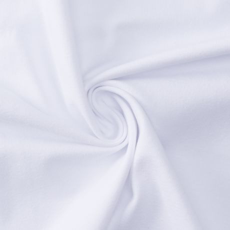 Tissu jersey coton blanc optique