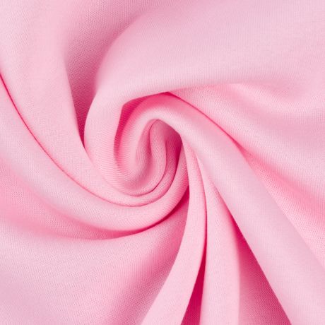 Tissu sweat brossé envers gratté rose clair