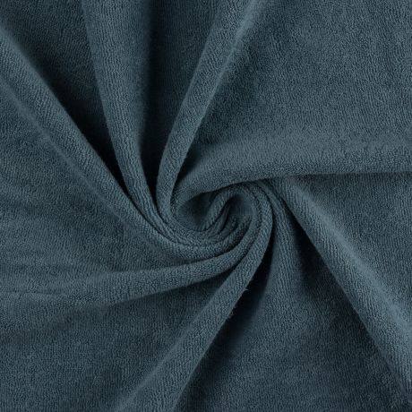 Tissu jersey ponge bleu acier
