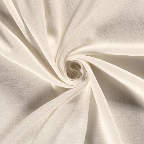 Tissu viscose de lin chaine trame blanc cass