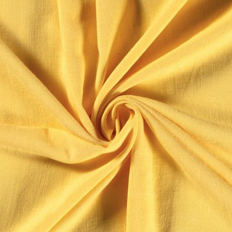 Tissu viscose de lin chaine trame jaune